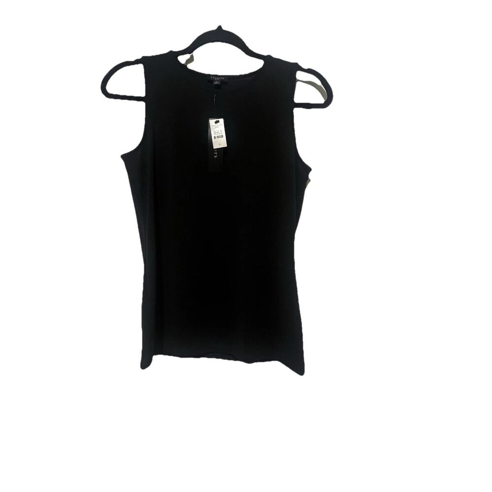 Talbots Woman’s Petite/Small Black Sleeveless Round Neck‎ Poly Spandex Top NWT